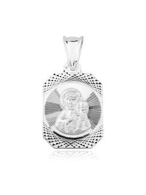 Сребърен (925) медальон - Богородица